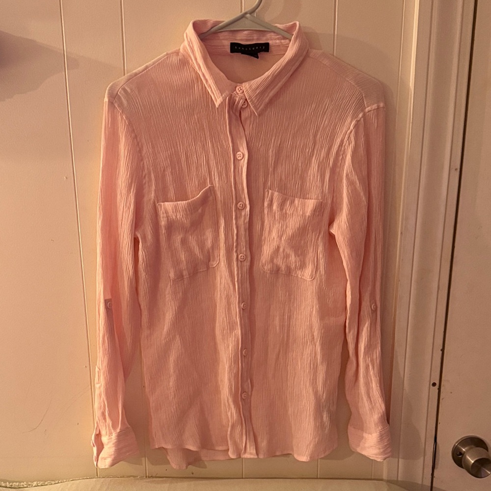Sanctuary Pale Pink Button-Down Shirt